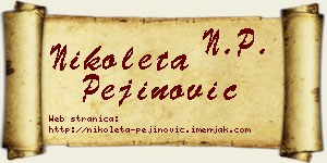 Nikoleta Pejinović vizit kartica